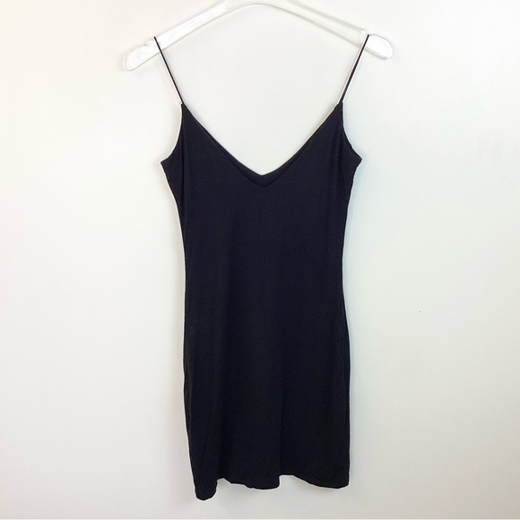 Aritzia Wilfred Free Aerin V-Neck Bodycon Mini Dress - Black - S - Picture 4 of 7